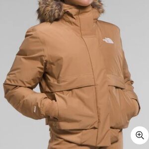 The North Face Women's Tan Jacket with Fur Hood
